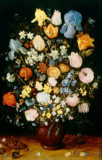 Vase of Flowers with Irises by Jan the Elder Brueghel